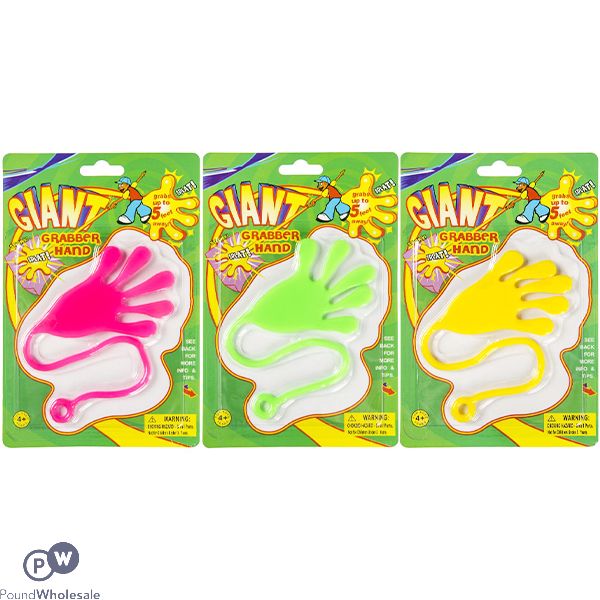 Giant Grabber Hand Toy Assorted Colours