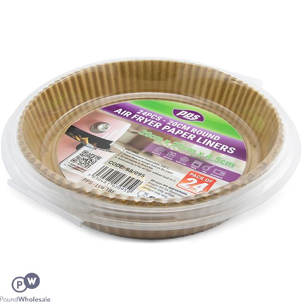 Pps 20cm Round Paper Air Fryer Liners 24 Pack