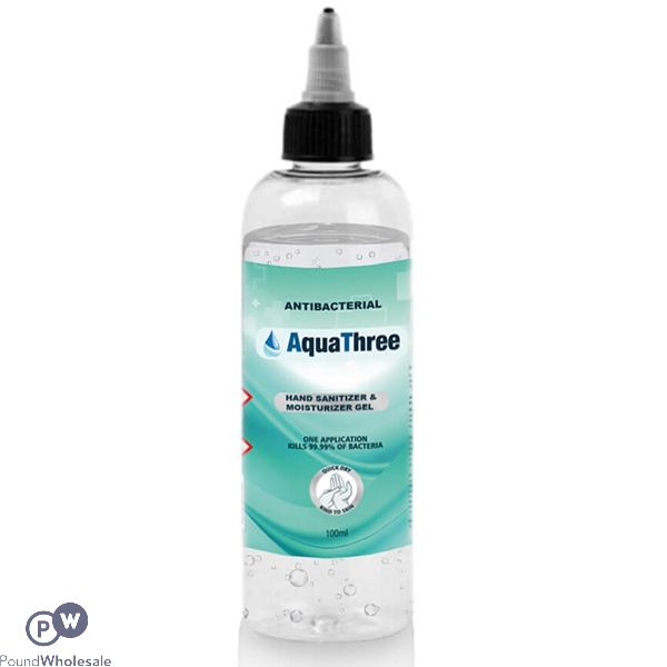 Aquathree Antibacterial Hand Sanitiser & Moisturiser Gel 100ml