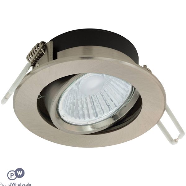 Eglo Ranera Led Recessed Spot Light Matt Nickel With Bulb