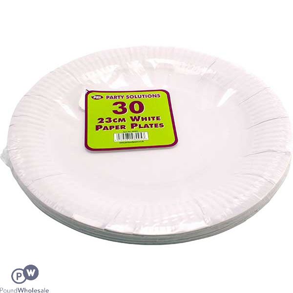 Paper Plates White 23cm 25 Pack