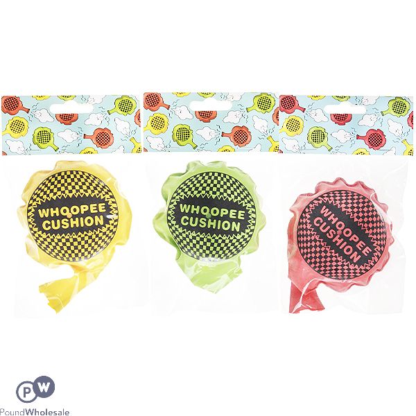 Pp Whoopee Fart Cushion 9cm Assorted Colours