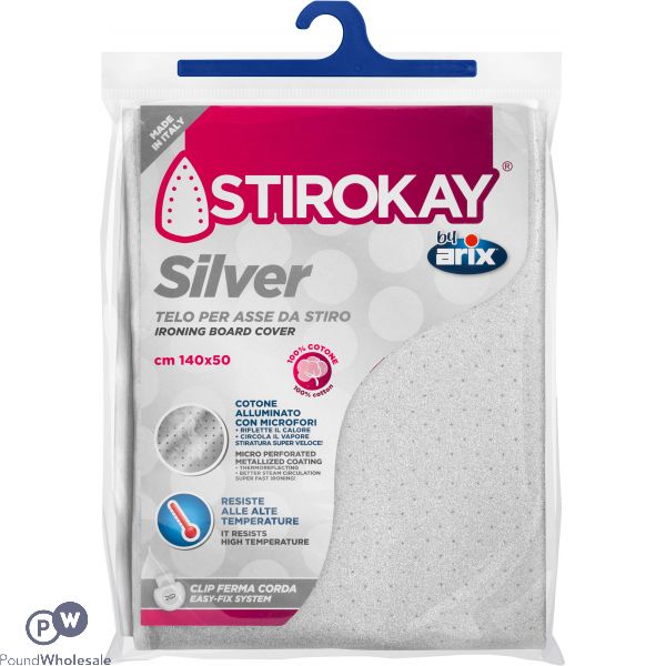 STIROKAY SILVER MICRO PERFORATED IRONING BOARD COVER