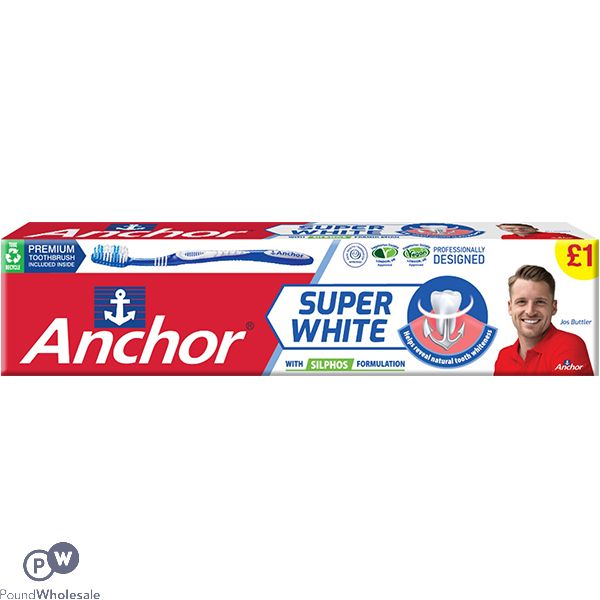 Anchor Super White Silphos Toothpaste 75ml With Toothbrush