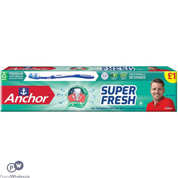 Anchor Super Fresh Micro Crystal Gel Toothpaste 75ml With Toothbrush