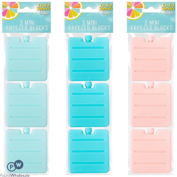 BELLO MINI FREEZER BLOCKS ASSORTED COLOURS 3 PACKS