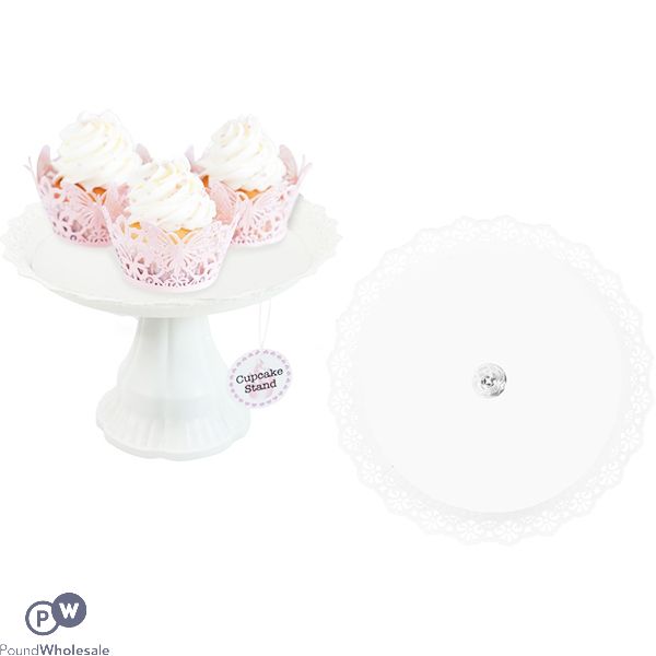 White Cake Stand 26 X 17cm