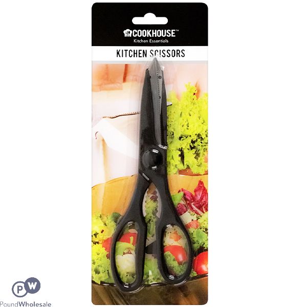 Cookhouse Black Stainless Steel Kitchen Scissors 22cm