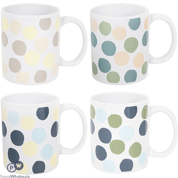 Mad About Mugs Straight Neutral Polka Dot Mug 11oz Assorted