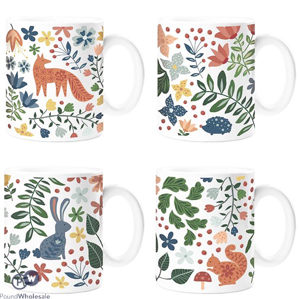 MAD ABOUT MUGS STRAIGHT WOODLAND MUG 11OZ ASSORTED