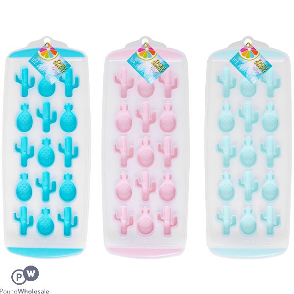 Bello Pineapple & Cactus Ice Cube Trays Assorted Colours