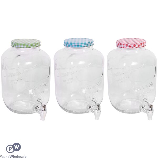 Bello Glass Drinks Dispenser 5l Assorted Colours