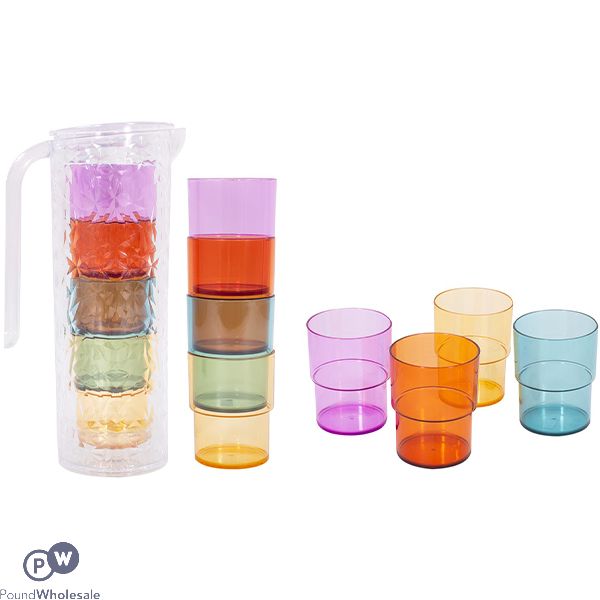 Bello Plastic Pitcher With Tumblers Set 1.6l