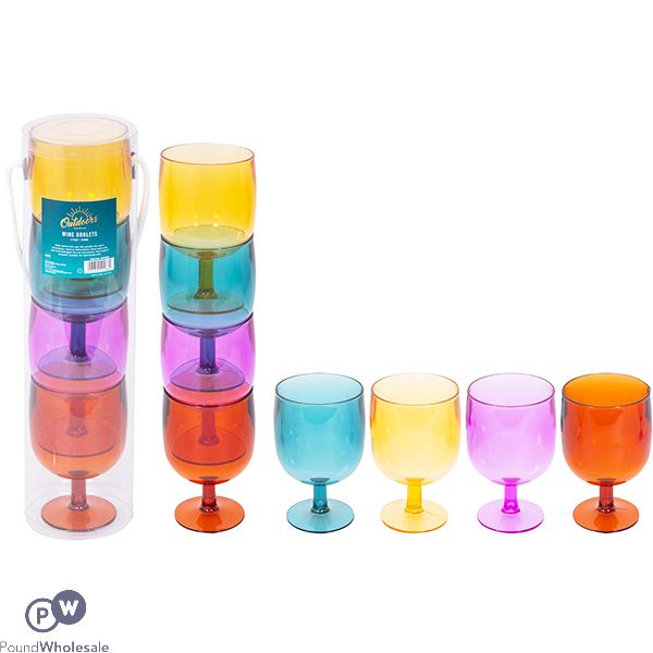 Bello Plastic Stacking Wine Goblets 4 Pack