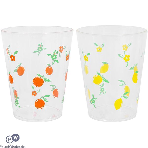 Bello Plastic Fruit Printed Picnic Tumbler Assorted