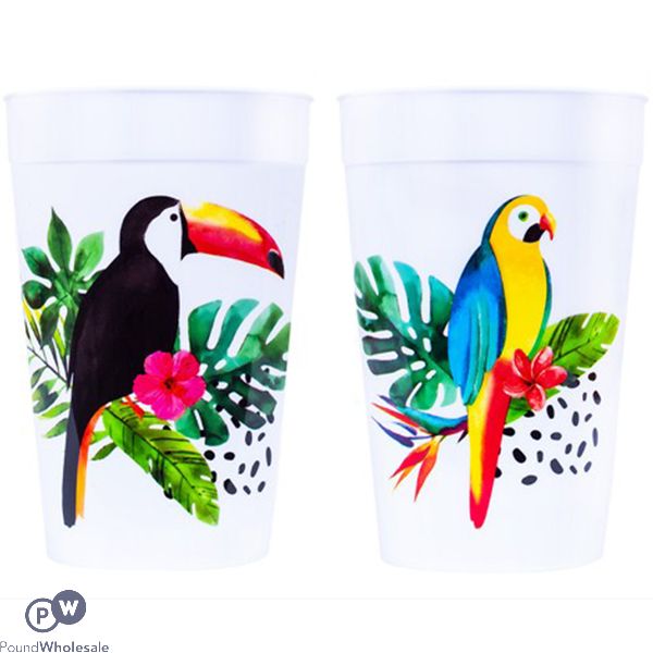 Bello Plastic Aloha Summer Party Cup 300ml 4 Pack Assorted