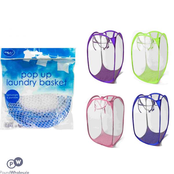 Royle Home Pop Up Laundry Baskets 4 Assorted Colours