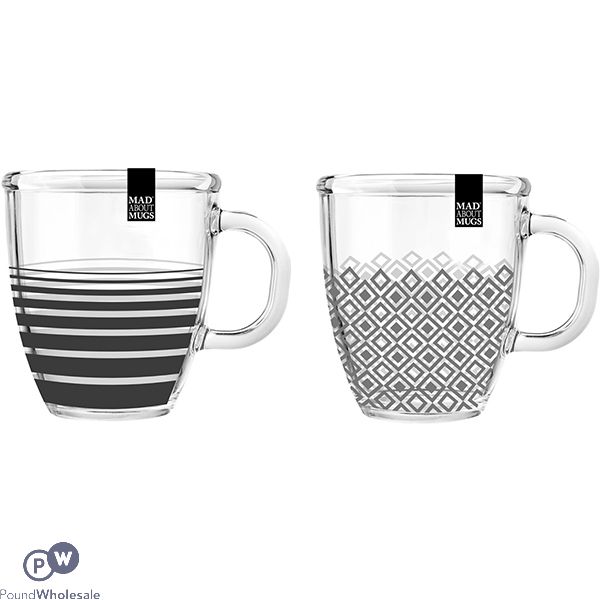 Mad About Mugs Glass Mug 12oz Assorted