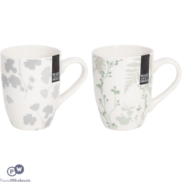 Mad About Mugs New Bone China Floral Stencil Mug 320ml Assorted