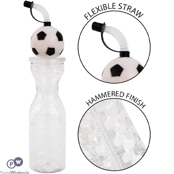 Bello Flexi Straw 3d Football Drinking Bottle 500ml