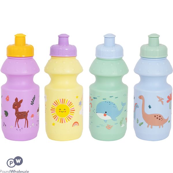 Kids Sports Cap Water Bottle 380ml Assorted