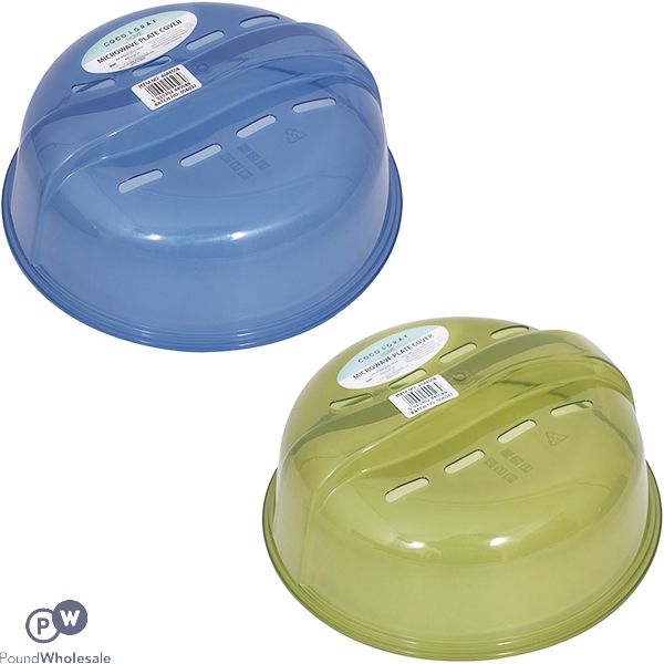 Coco & Gray Plastic Microwave Plate Cover 24cm X 10cm Assorted Colours