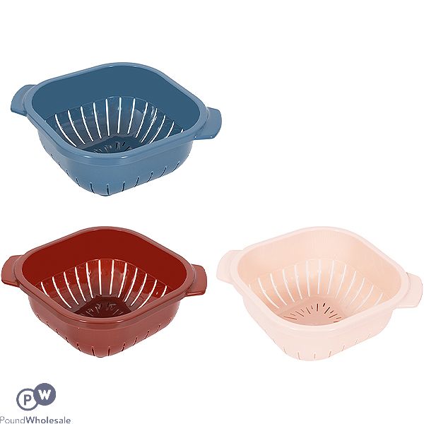Coco & Gray Square Pp Colander 23cm Assorted Colours