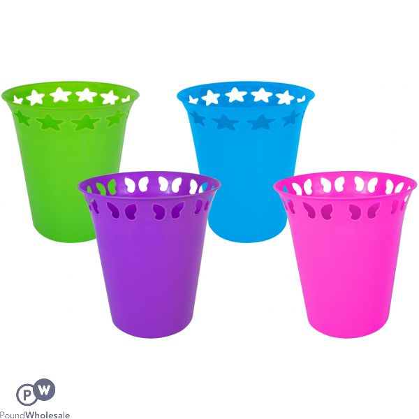 BRIGHT STARS & BUTTERFLY WASTE PAPER BINS ASSORTED 24CM X 26.5CM