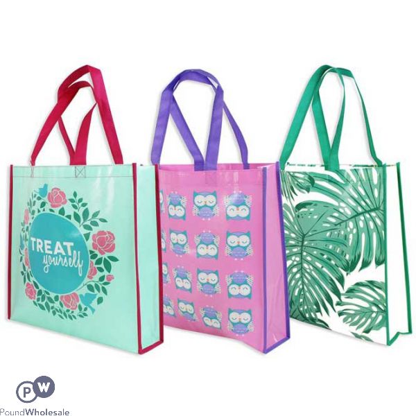 Shopping Tote Bag 3 Assorted Designs