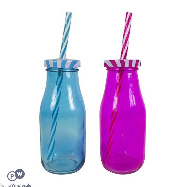 Drinking Bottle With Lid And Straw