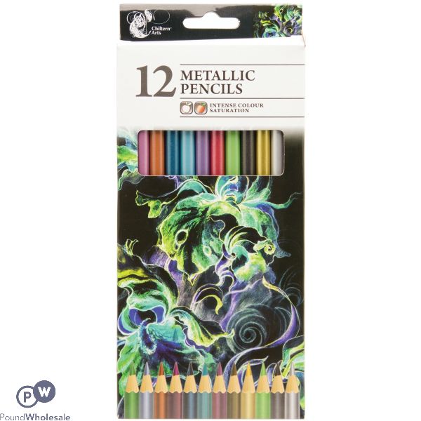 CHILTERN ARTS METALLIC PENCILS 12 PACK