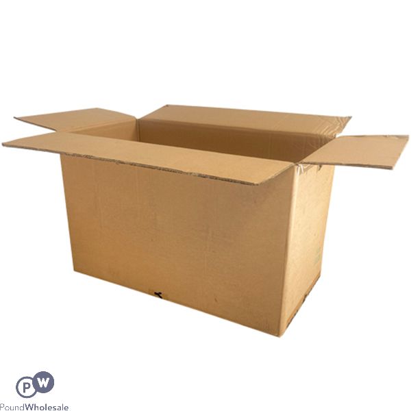 Heavy Duty Plain Double Wall Cardboard Box (used) 71.5cm X 38cm X 45.5cm