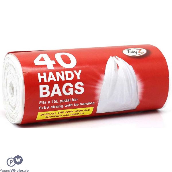 Tidyz Handy Bags 15L 40 Pack