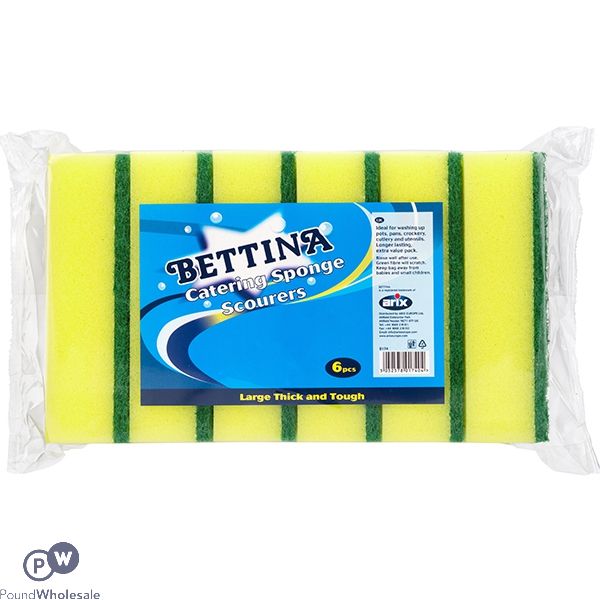 BETTINA CATERING SPONGE SCOURERS 6PC