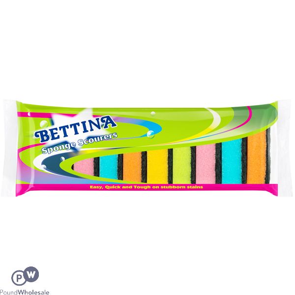 Bettina Sponge Scourers Assorted 10pc