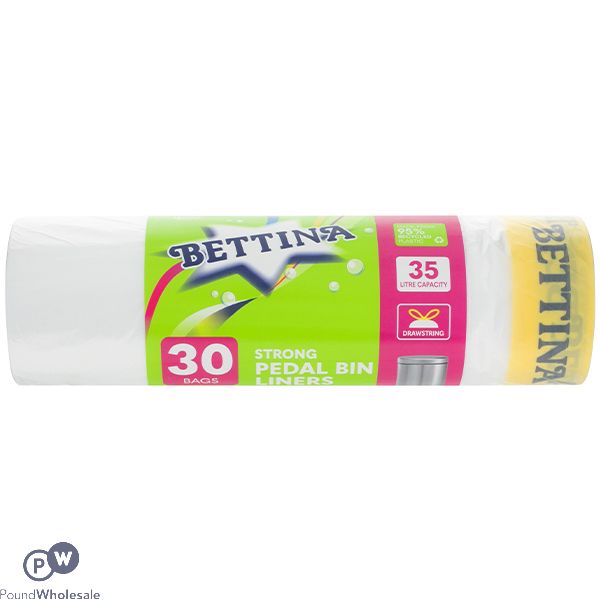 BETTINA 30 STRONG PEDAL BIN LINERS 35L