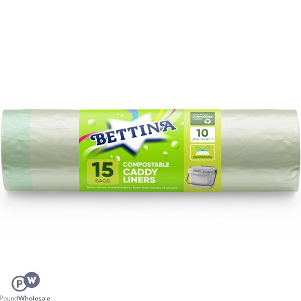 Bettina Compostable Caddy Liners 10l 15 Pack