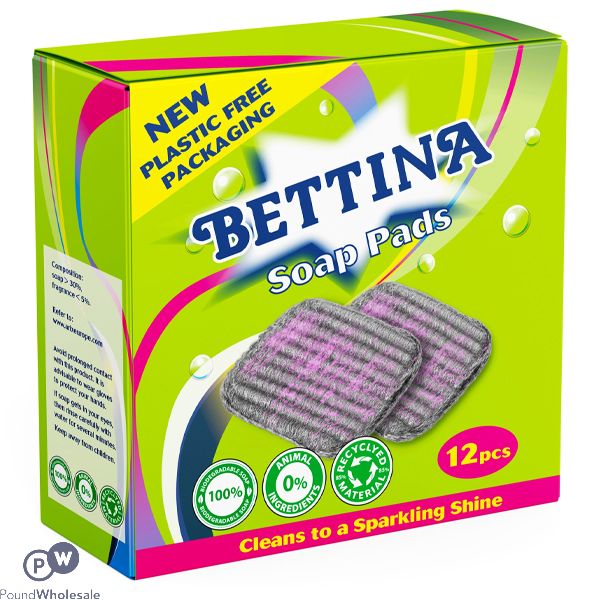 Bettina Soap Scouring Pads 12 Pack