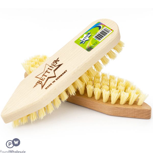 Bettina Wooden Iron Scrub Brush 8"
