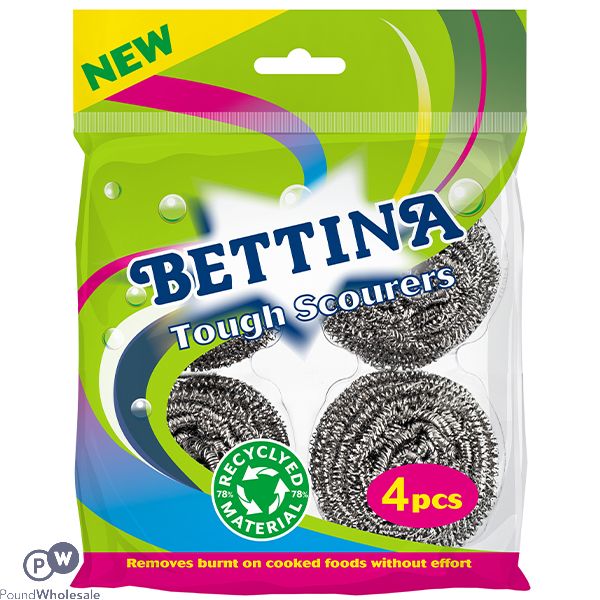 BETTINA TOUGH SPIRAL SCOURERS 20G 4 PACK