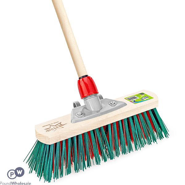 Wooden Outdoor 11" Broom With Stick