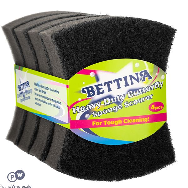 BETTINA HEAVY DUTY SPONGE SCOURER 4 PACK