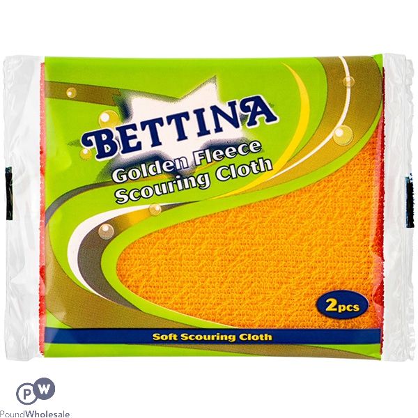 BETTINA GOLDEN FLEECE SCOURING CLOTH 2PC