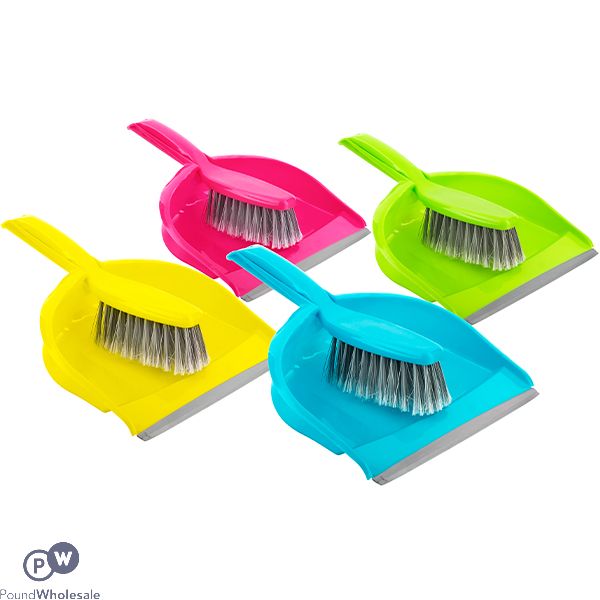 BETTINA DUSTPAN AND BRUSH SET ASSORTED COLOURS