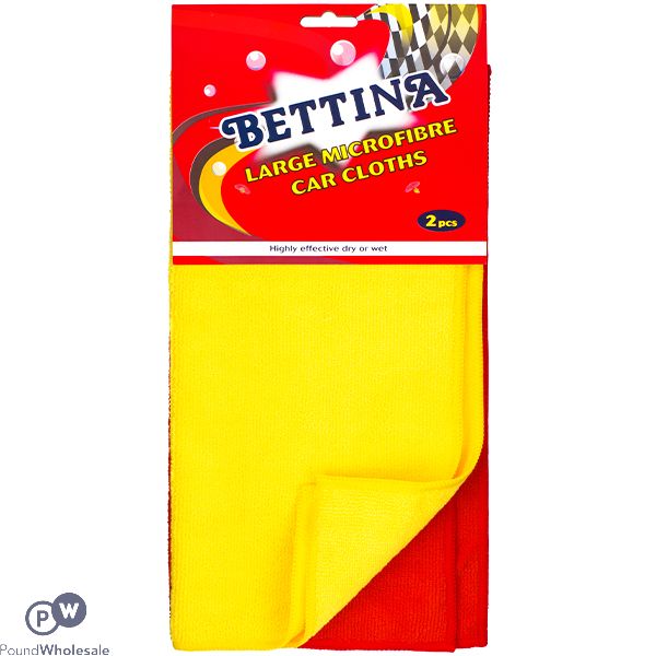 BETTINA MICROFIBRE CAR CLOTHS 2 PACK