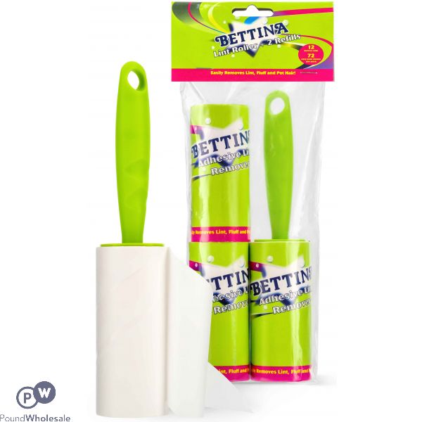 Bettina Adhesive Lint Roller & 2 Refills