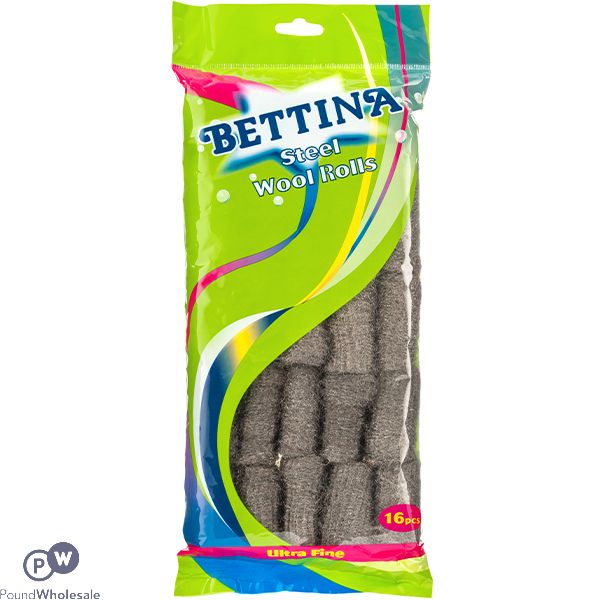 Bettina Steel Wool Ultra Fine Rolls 16 Pack