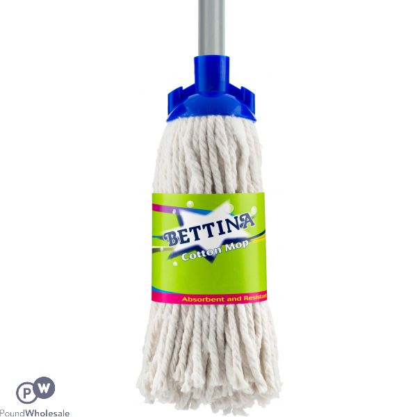Bettina Premium Cotton Mop With Handle 118cm