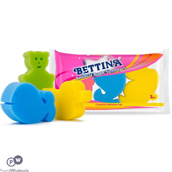 BETTINA MULTIPACK FUN ANIMAL SPONGES 3 PACK