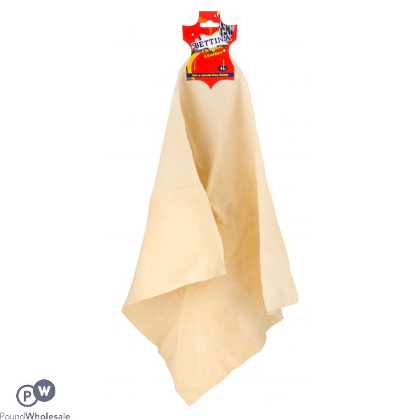 Bettina Natural Chamois Leather Cloth 30cm X 30cm